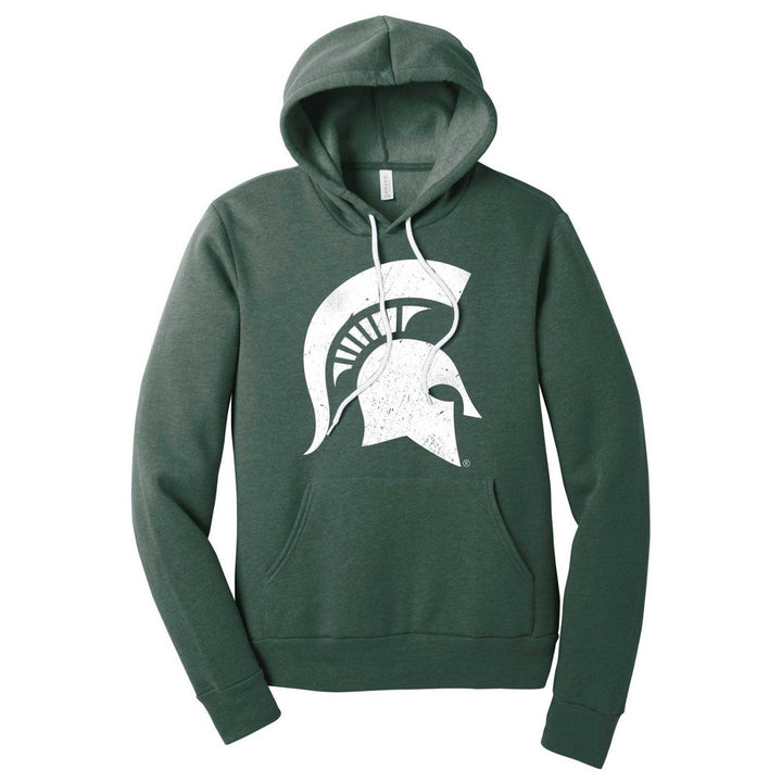 michigan state university spartans helmet green hoodie sweatshirt nudge printing