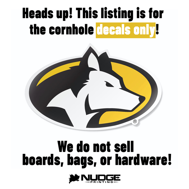 Michigan Tech Husky Logo Cornhole Decal