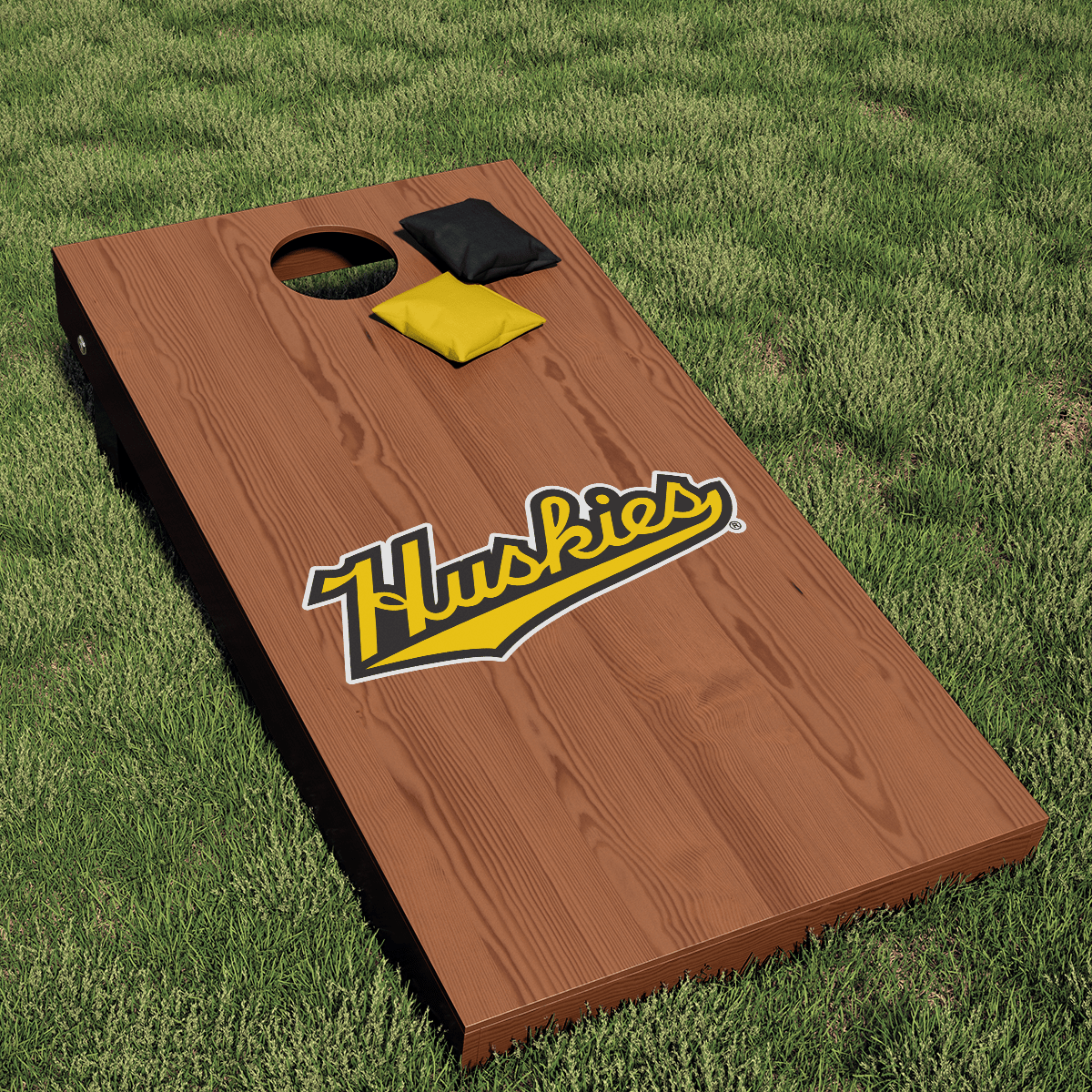 Michigan Tech Script Huskies Logo Cornhole Decal – Nudge Printing