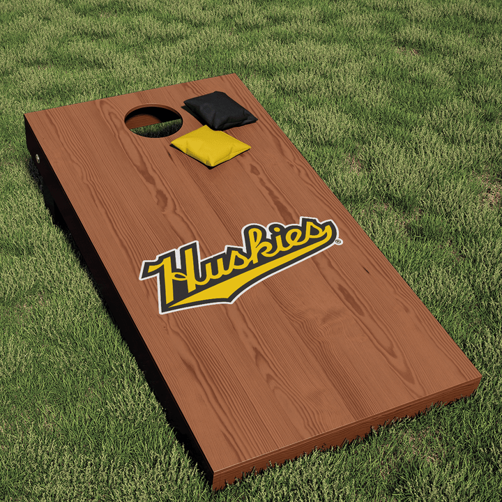 Michigan Tech Script Huskies Logo Cornhole Decal - Nudge Printing