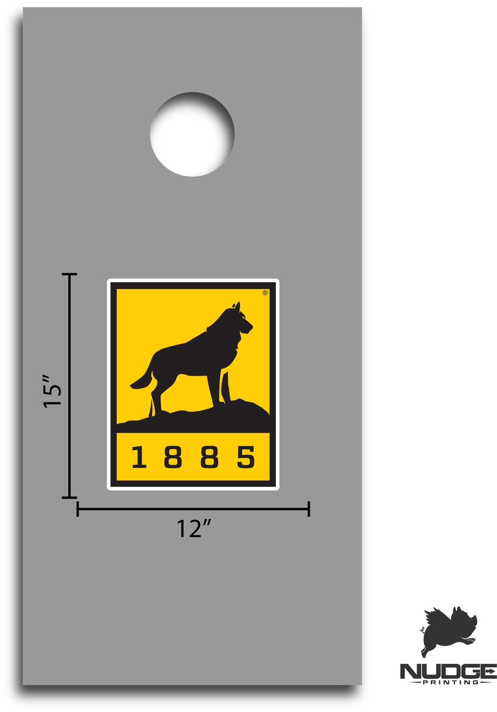 Michigan Tech Academic Shield Logo Cornhole Decal - Nudge Printing