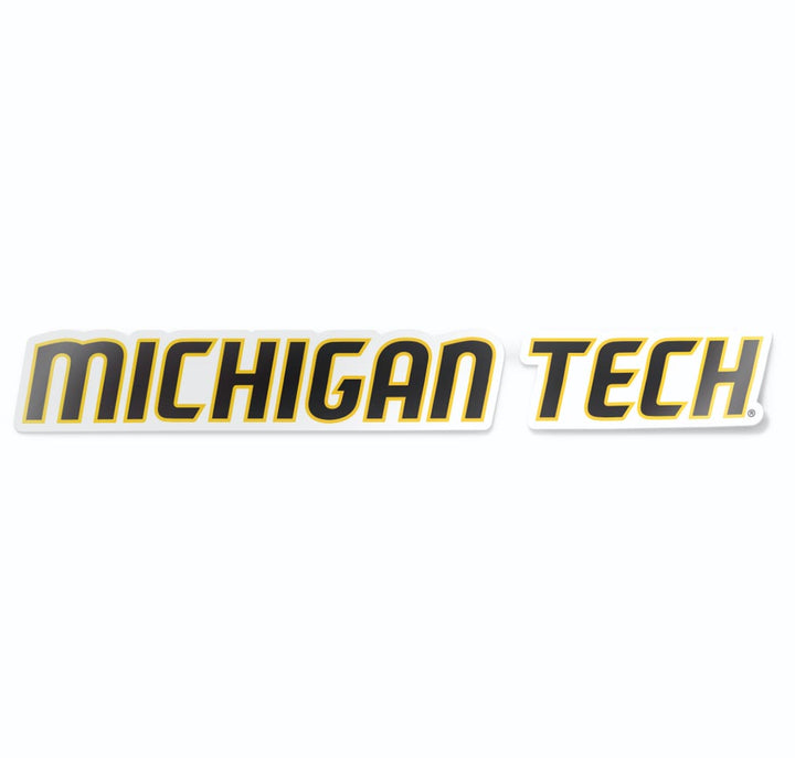 Michigan Tech Block Wordmark Logo Car Decal Bumper Sticker