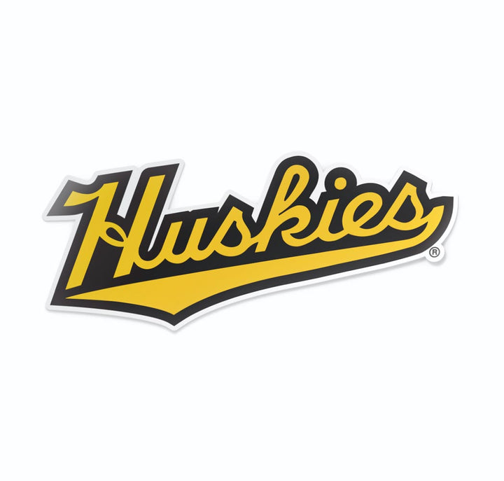 Michigan Tech Script 'Huskies' Logo Car Decal Bumper Sticker
