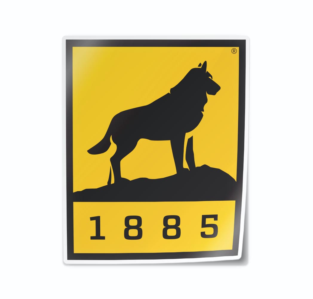 Michigan Tech Institutional 1885 Logo Car Decal Bumper Sticker