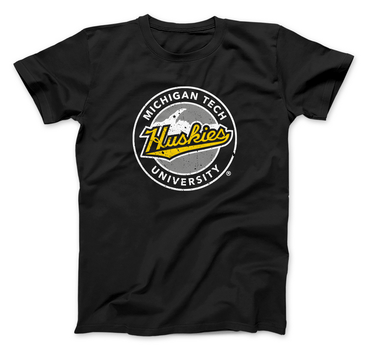 Michigan Tech University Huskies Black Shirt Mockup Nudge Printing 