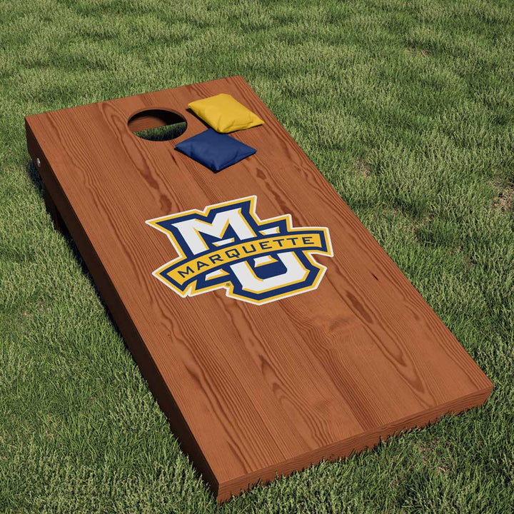 Marquette University Golden Eagles Primary Logo Cornhole Decal - Nudge Printing