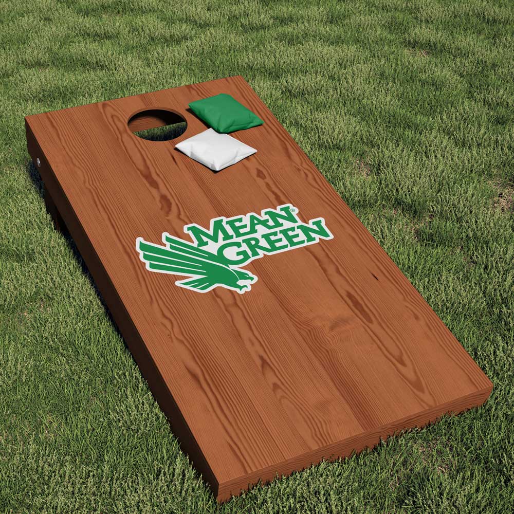 University of North Texas Mean Green Logo cornhole decal sticker