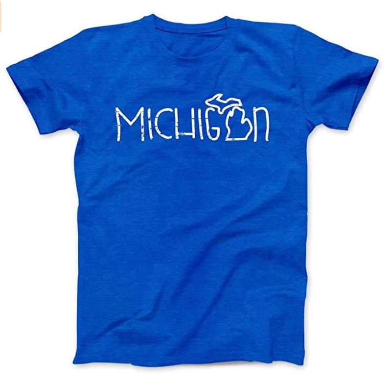 Michigan Doodle T-shirt (Royal Blue)