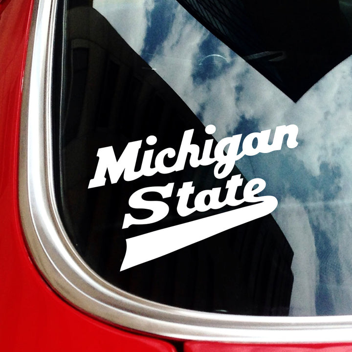 Michigan State University Hockey Script Logo Car Decal - Nudge Printing