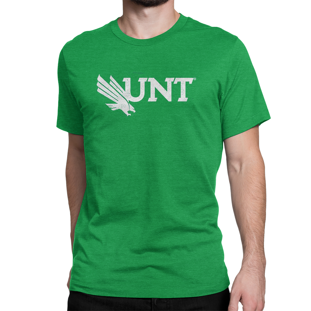 University of North Texas Mean Green Block UNT Logo Unisex T-shirt (Kelly)