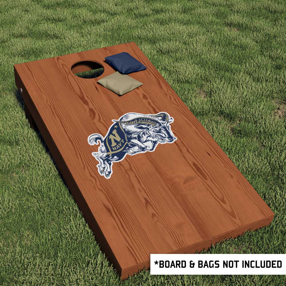 US Naval Academy Goat Logo Cornhole Decal - Nudge Printing