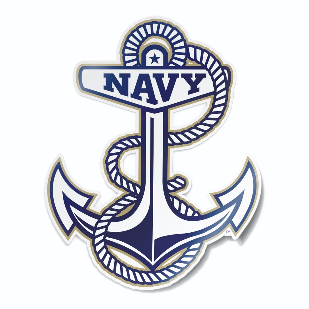 US Naval Academy Navy Anchor Logo Car Decal – Nudge Printing