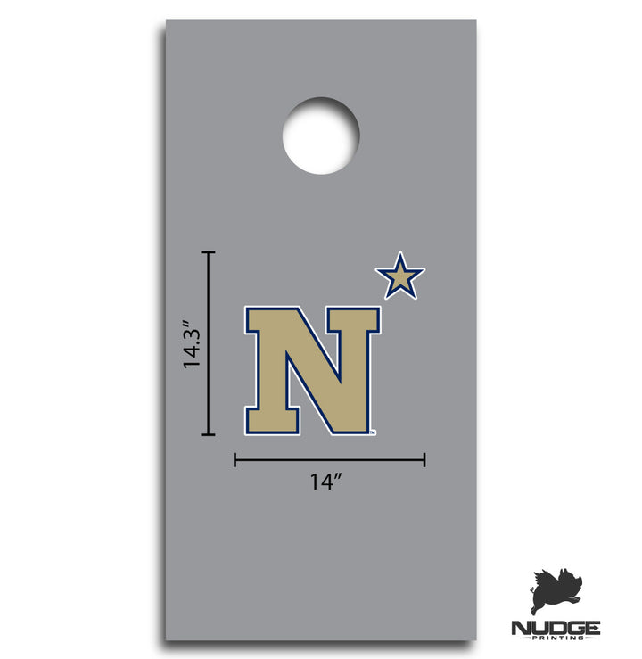 US Naval Academy Primary Logo Cornhole Decal - Nudge Printing