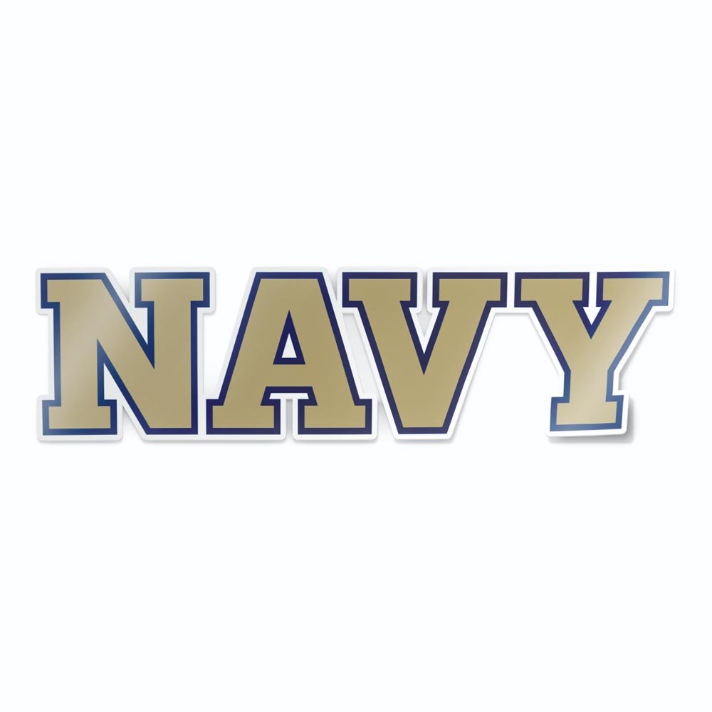 US Naval Academy Block NAVY Logo Cornhole Decal - Nudge Printing