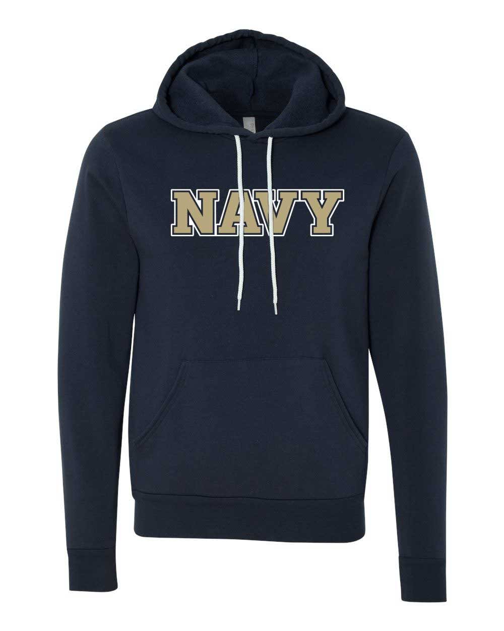 US Naval Academy Wordmark Block NAVY Logo Hoodie Sweatshirt