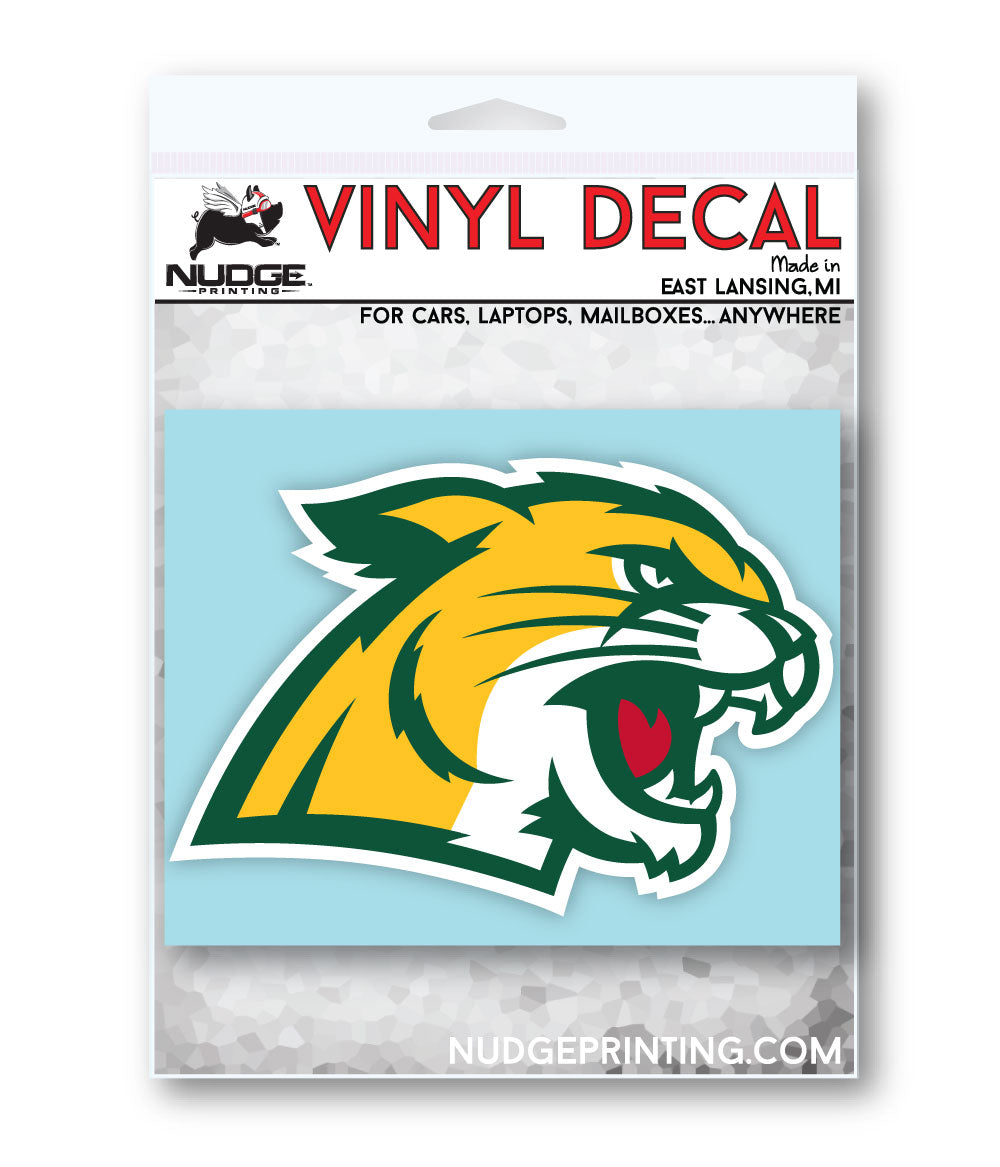 Northern Michigan University Wildcat Head Decal - Nudge Printing