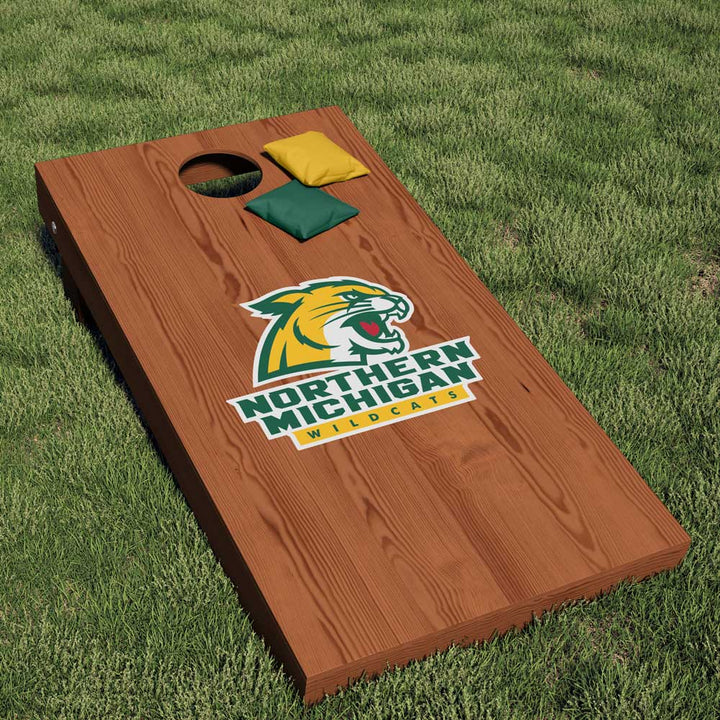 Northern Michigan University Wildcats Combo Logo Cornhole Decal - Nudge Printing