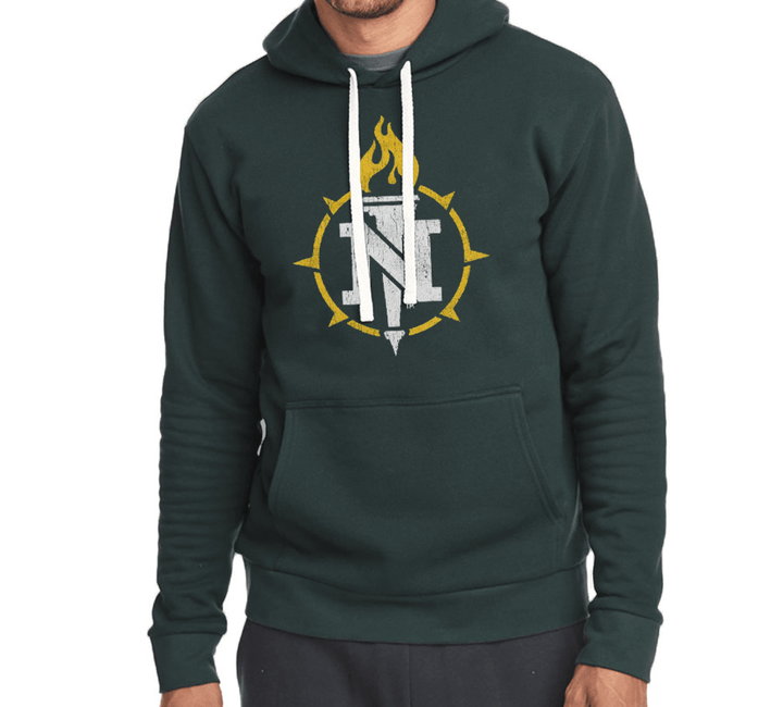 Northern Michigan University Wildcats Academic Torch Logo Hooded Sweatshirt