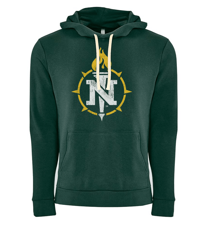 Northern Michigan University Wildcats Academic Torch Logo Hooded Sweatshirt
