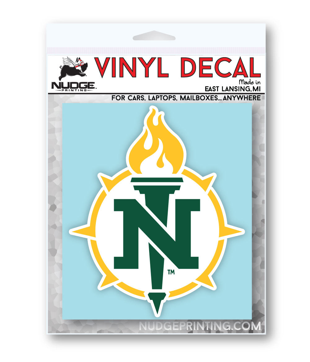 Northern Michigan Wildcats Block N Logo Car Decal - Nudge Printing