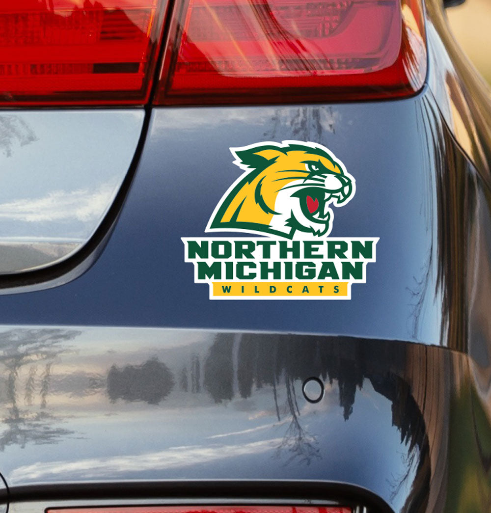 Northern Michigan University Wildcats Wordmark Logo Car Decal - Nudge Printing