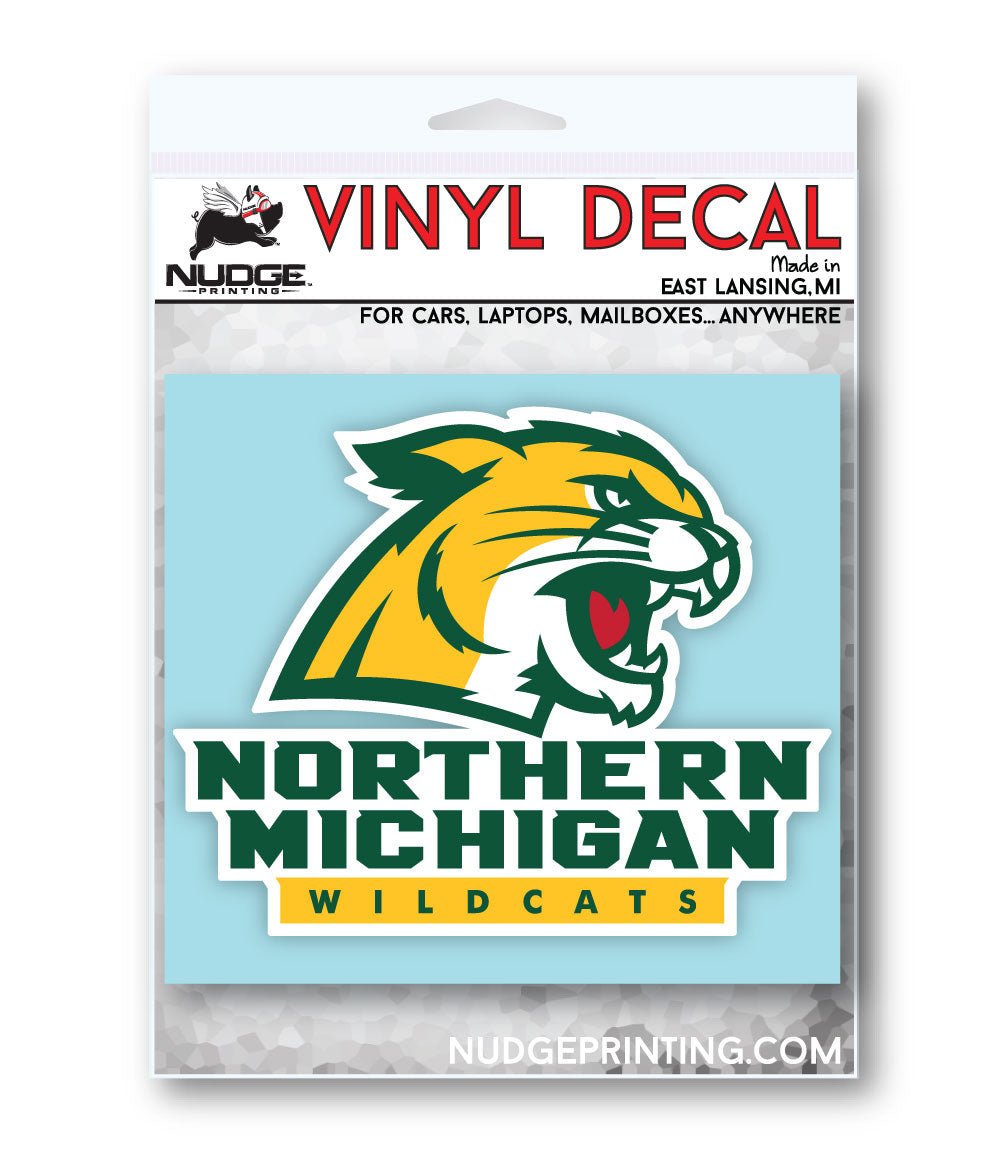 Northern Michigan University Wildcats Wordmark Logo Car Decal - Nudge Printing