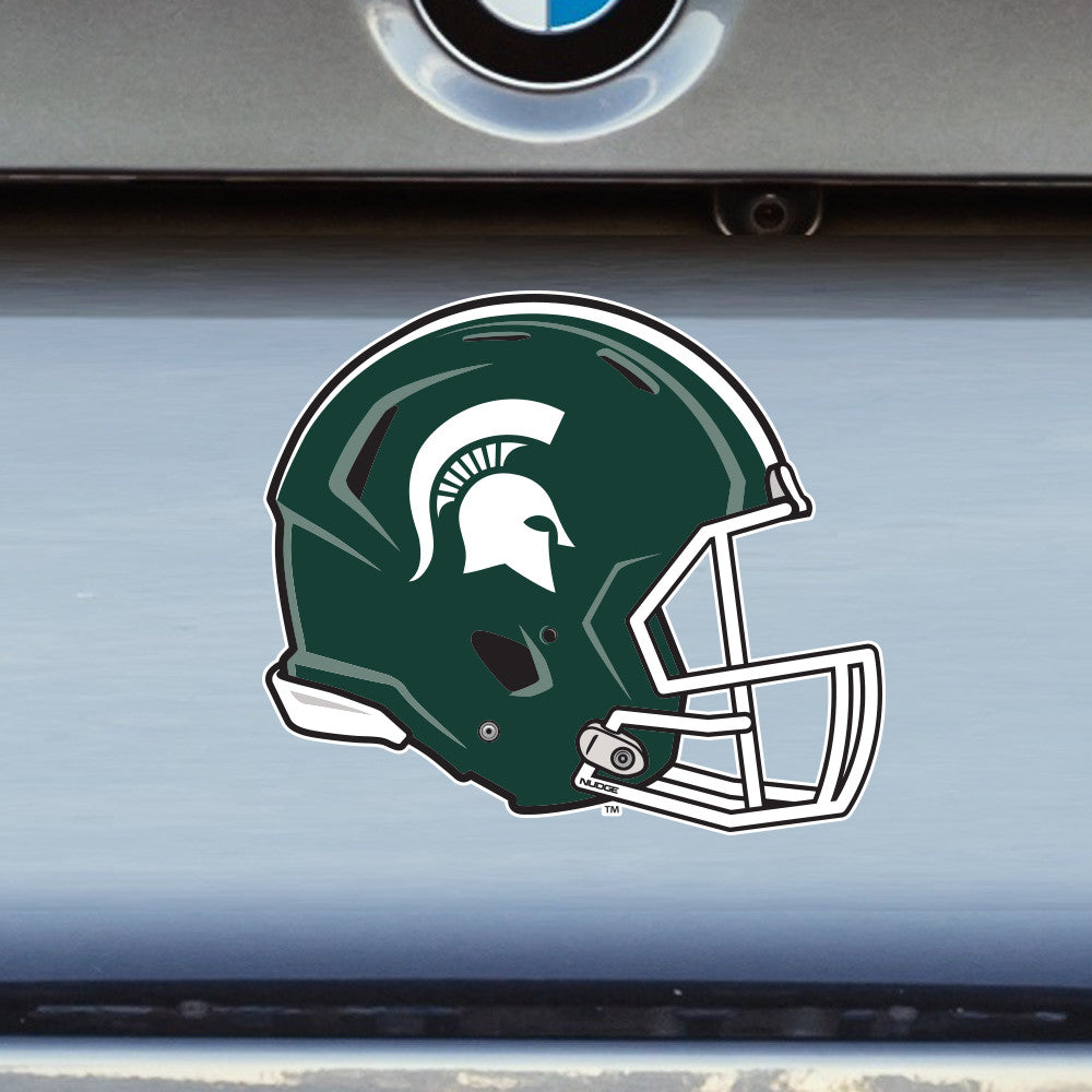 Michigan State Spartans Football Helmet Car Decal on car - Nudge Printing
