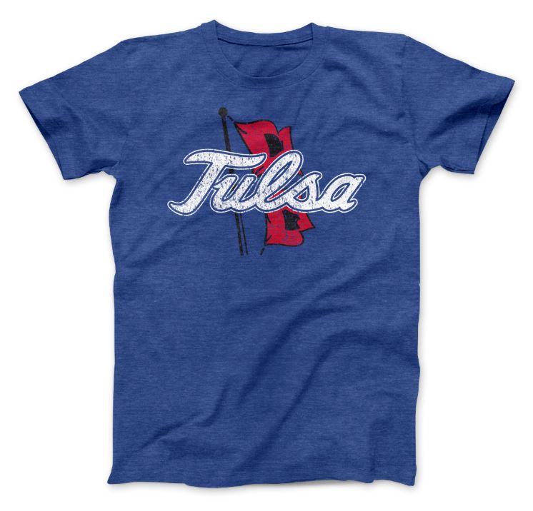 The University of Tulsa Golden Hurricane primary logo royal blue t-shirt - Nudge Printing
