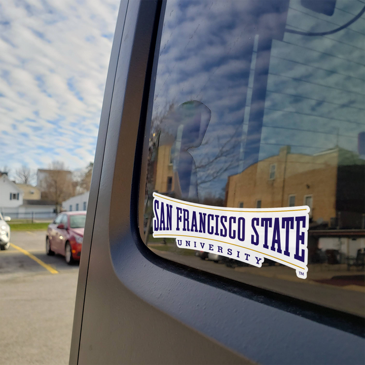 San Francisco State University Institutional Wordmark Logo Car Decal
