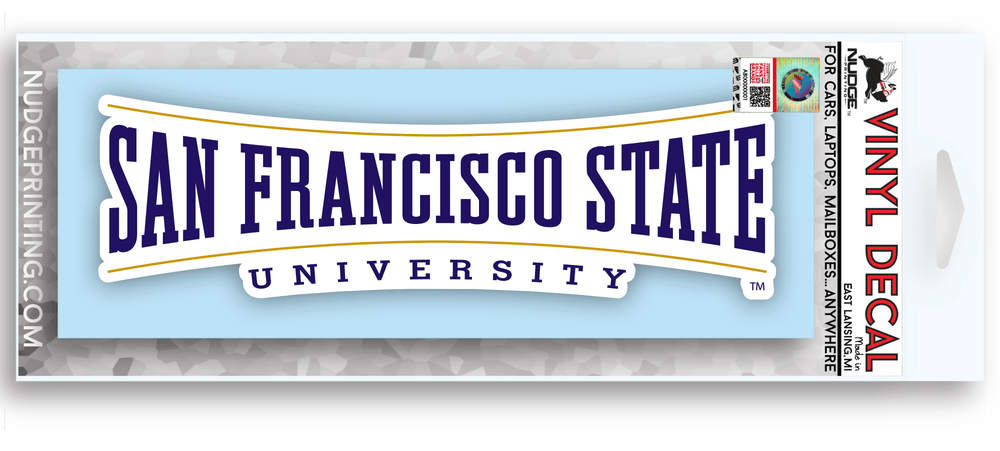 San Francisco State University Institutional Wordmark Logo Car Decal