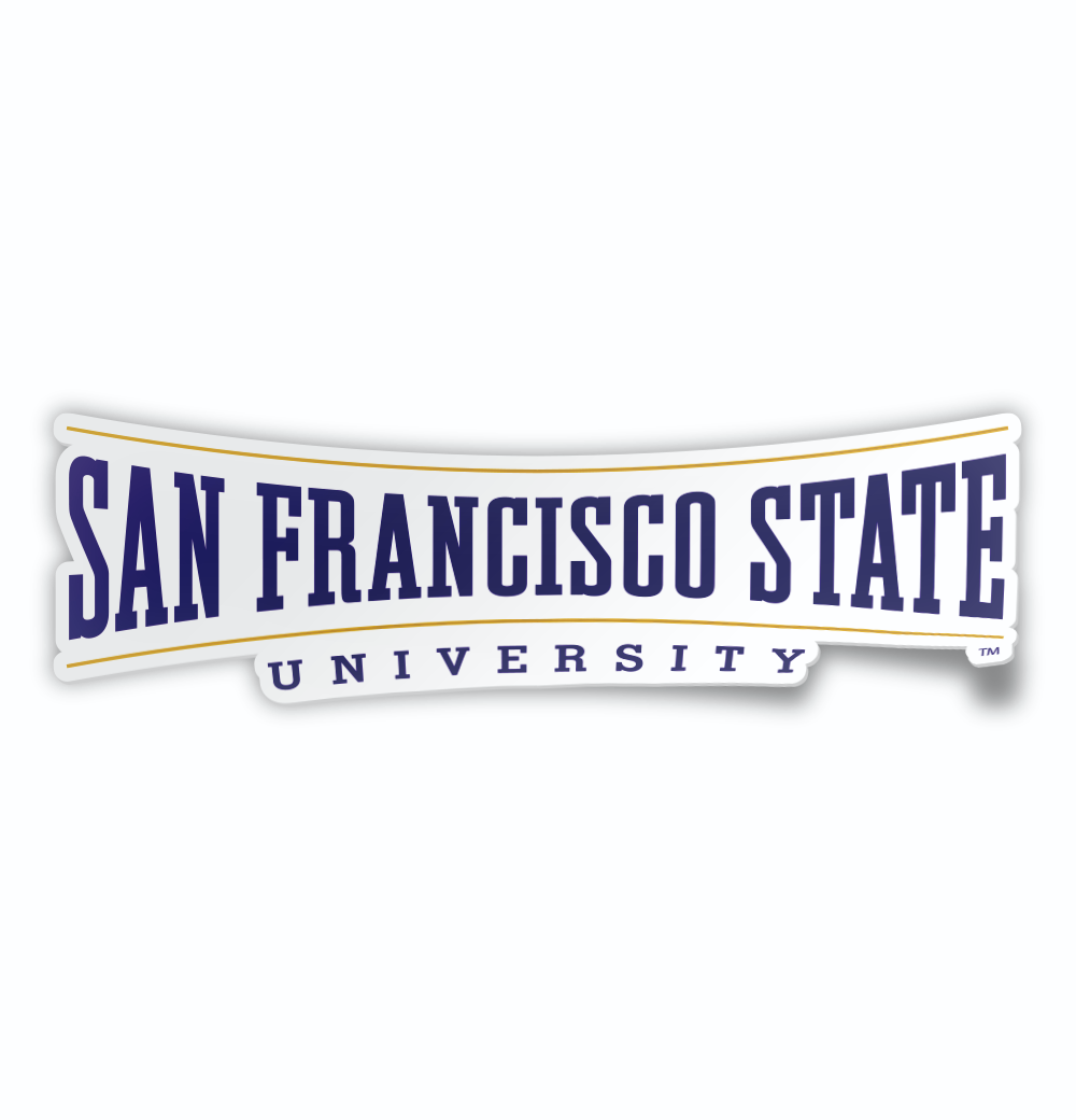 San Francisco State University Institutional Wordmark Logo Car Decal