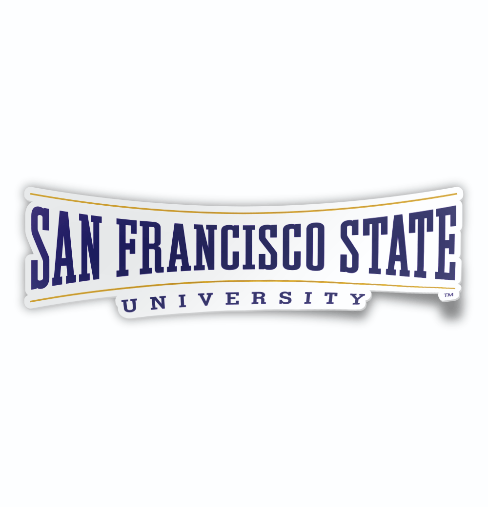 San Francisco State University Institutional Wordmark Logo Car Decal ...