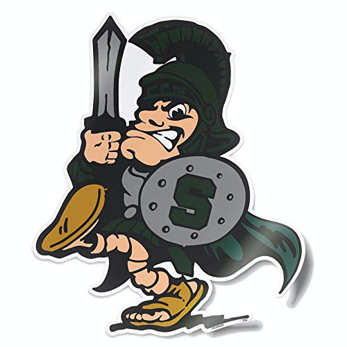 Michigan State University Vintage Sword Sparty Logo Cornhole Decal