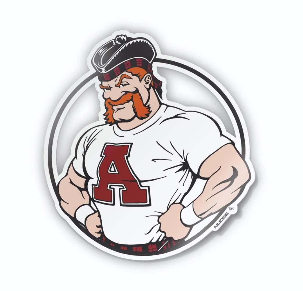 Alma College Jumbo Scotty Decal for Cornhole Board