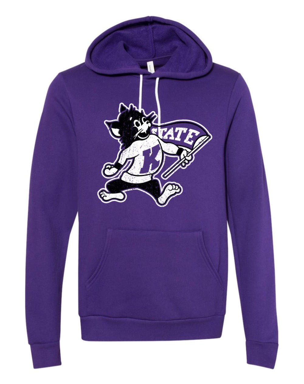 Purple Kansas State Hoodie with Willie the Wildcat