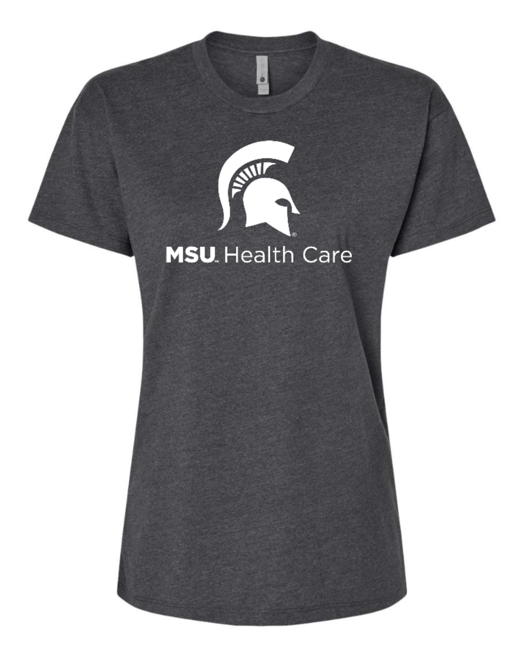 MSU Health Team - Women's Cotton Polyester Blend T-Shirt - Charcoal