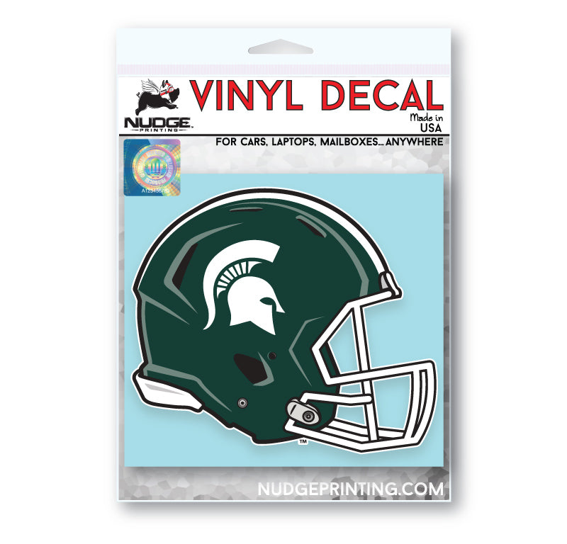 Michigan State Spartans Football Helmet Car Decal - Nudge Printing