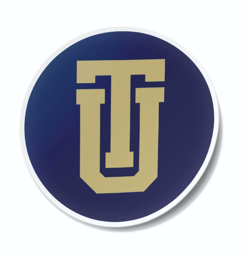 The University of Tulsa Block UT Circular Car Decal Bumper Sticker
