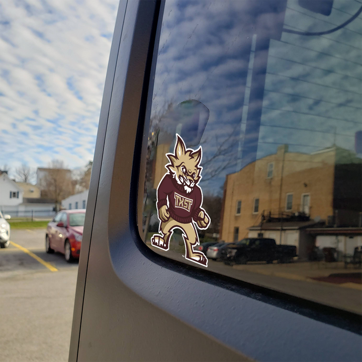 Texas State University New Boko the Mascot Full Size Logo Car Decal