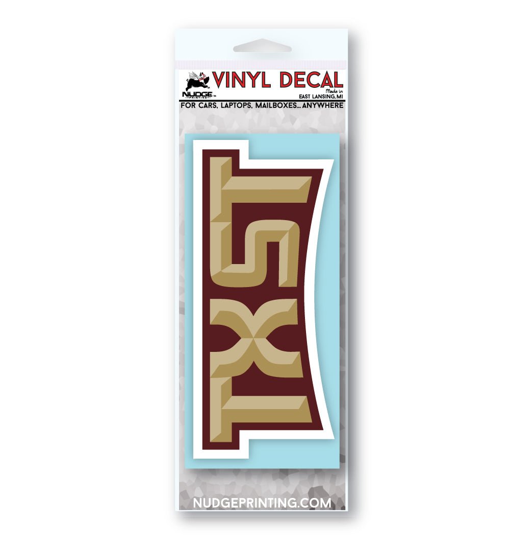 Texas State University TXST Car Decal - Nudge Printing