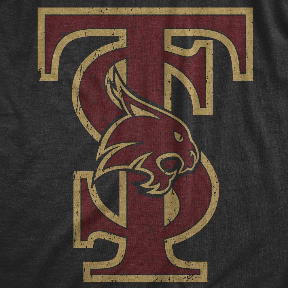 Texas State Bobcats Interlocking TS Logo Premium T-Shirt - Nudge Printing