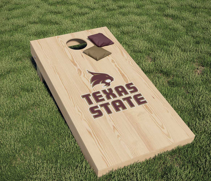 Texas State University Bobcats Cornhole DIY Sticker Decal Sticker - Nudge Printing