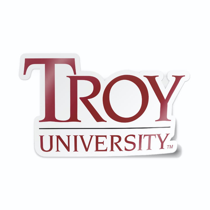 Troy Trojans University Wordmark car decal bumper sticker - Nudge Printing