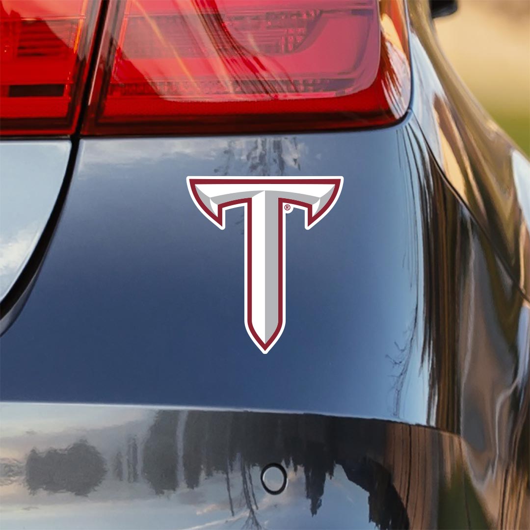 Troy University Sword T Primary Logo car decal bumper sticker - Nudge printing