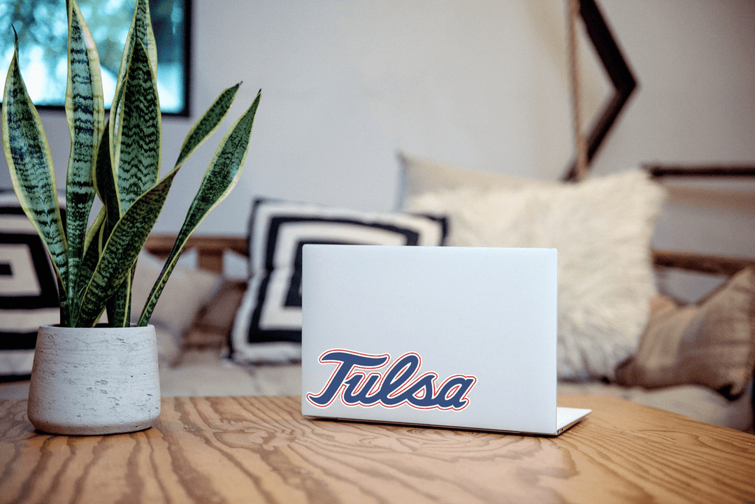 The University of Tulsa Golden Hurricane Script 'Tulsa' Logo Car Decal