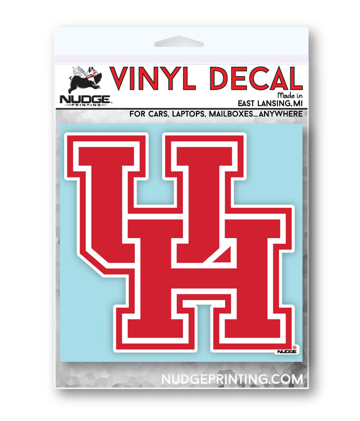 University of Houston UH Vinyl Car Decal Sticker - Nudge Printing