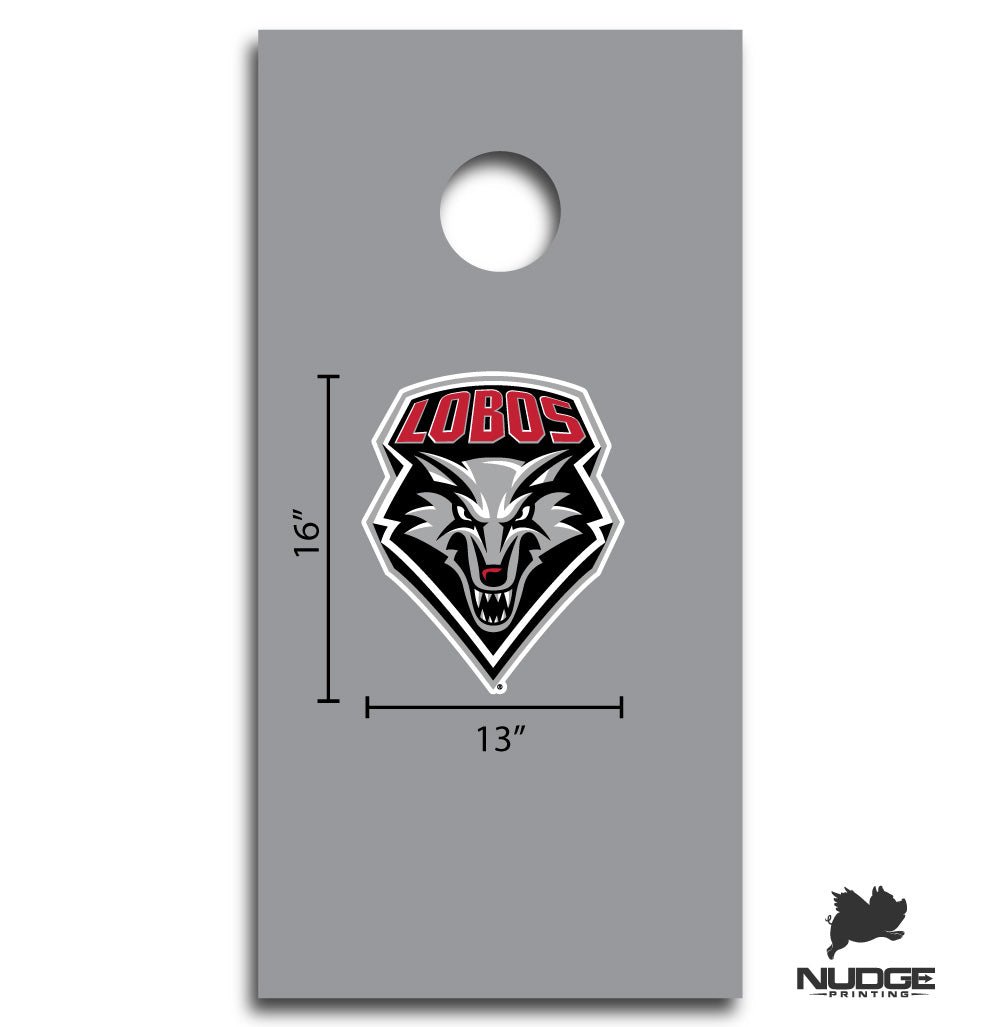 University of New Mexico Lobos Shield Logo Cornhole Decal