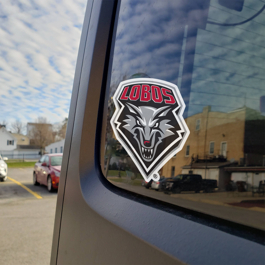 University of New Mexico Lobos Shield Logo Car Decal Bumper Sticker