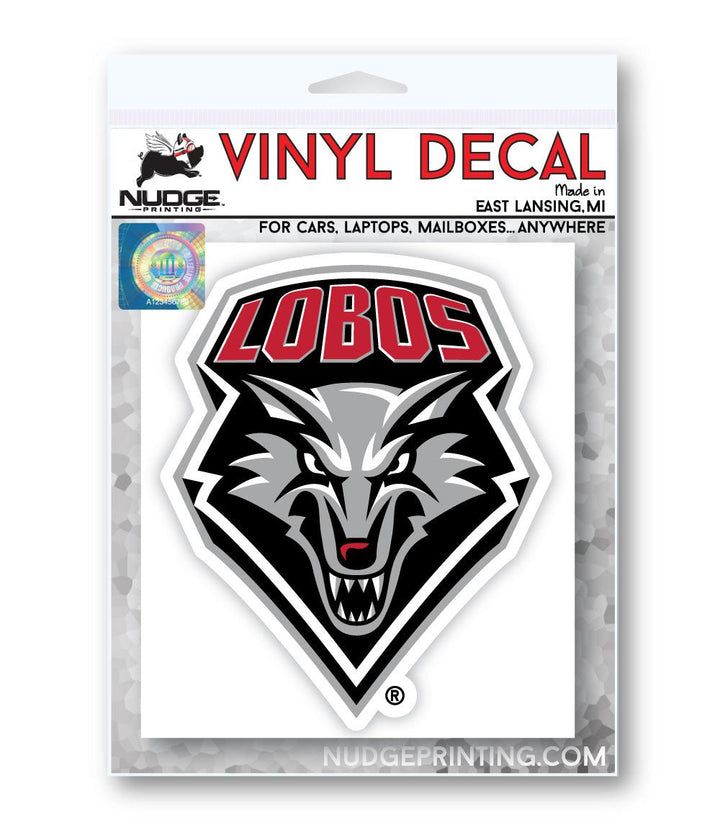 University of New Mexico Lobos Shield Logo Car Decal Bumper Sticker