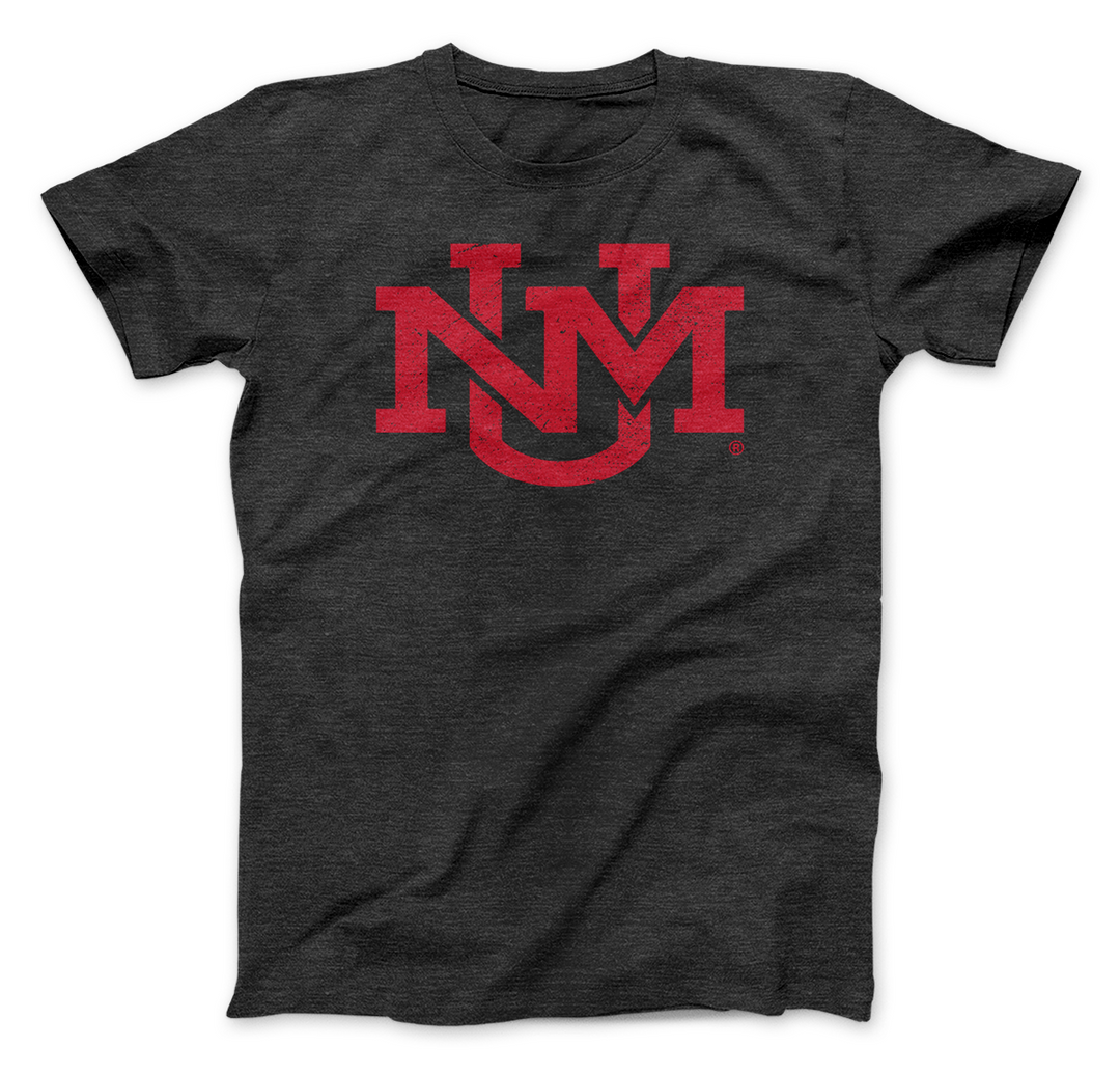 University of New Mexico Block UNM Unisex T-shirt (Charcoal)